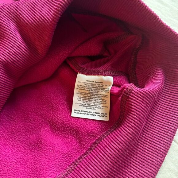 Womens Large Nike Thermafit Hoodie Pullover Sweatshirt Purple Gold Swooshstripe - Picture 8 of 9